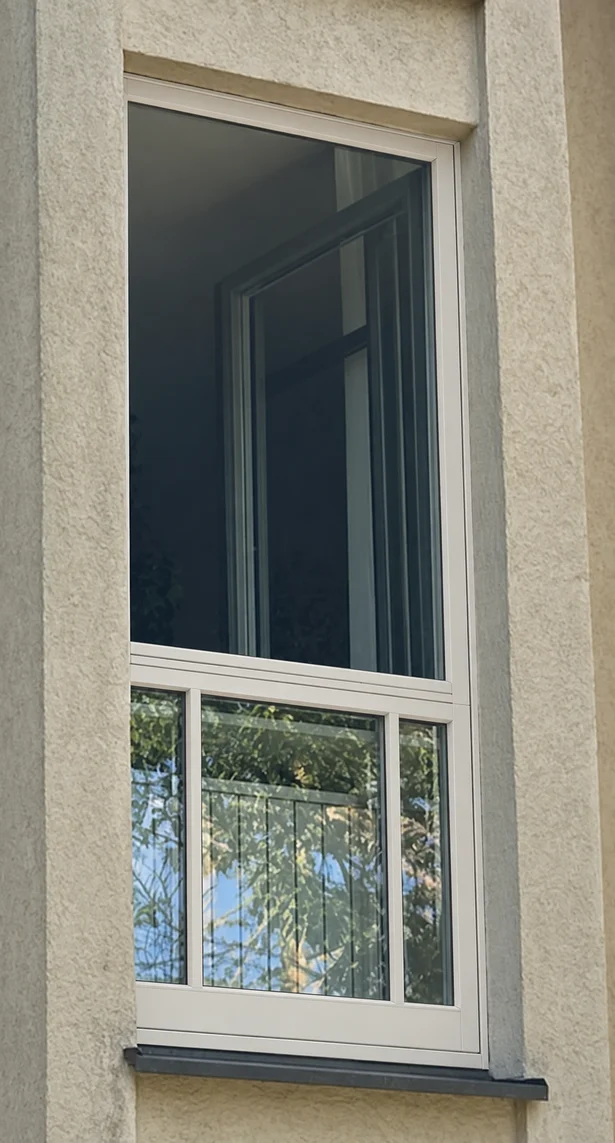 Visualisierung eines neuen hellen Fensters in derselben Öffnung von außen